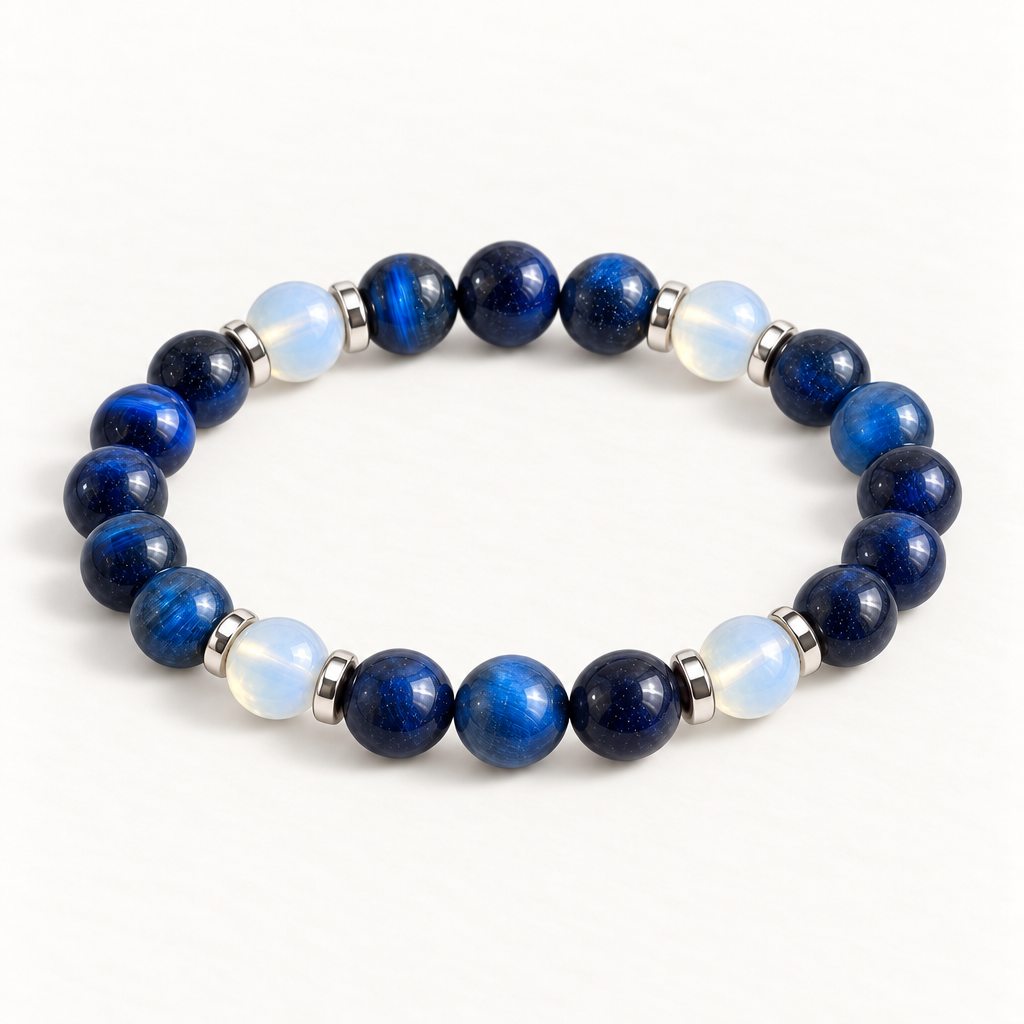Blue Tiger's Eye & Opalite 'Poise' Bracelet