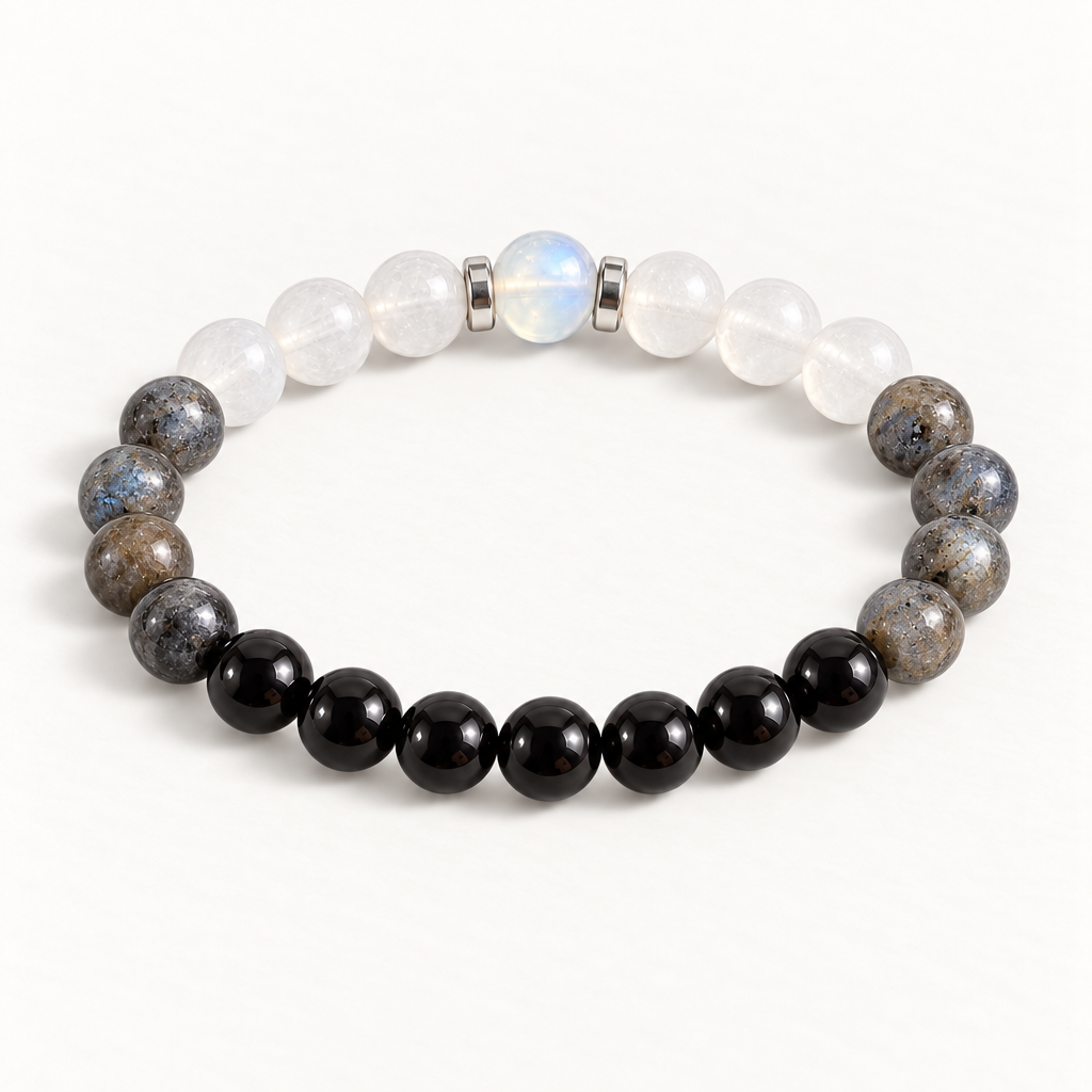 Obsidian & Opalite 'Emerge' Bracelet