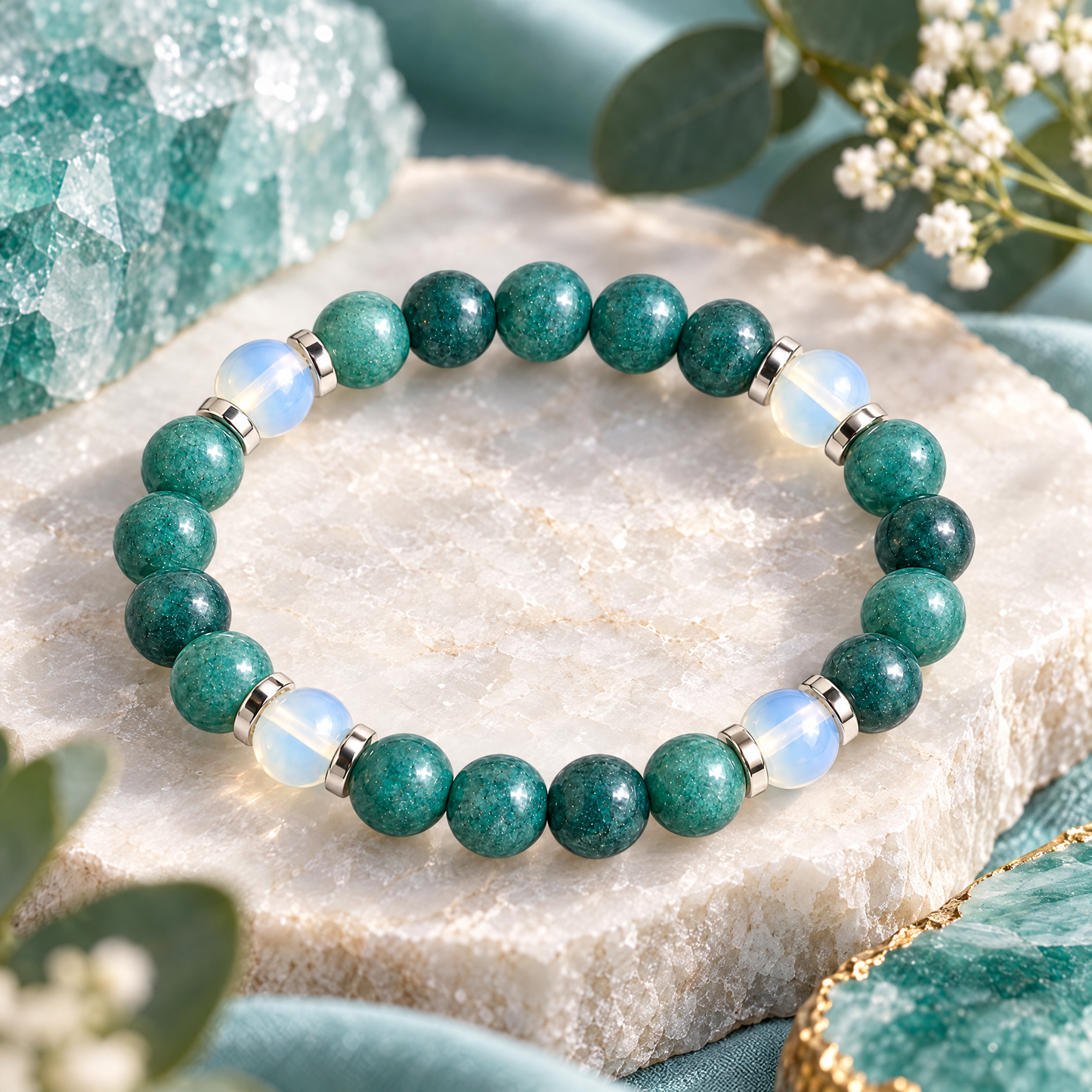 Apatite & Opalite 'Calming Clarity' Bracelet