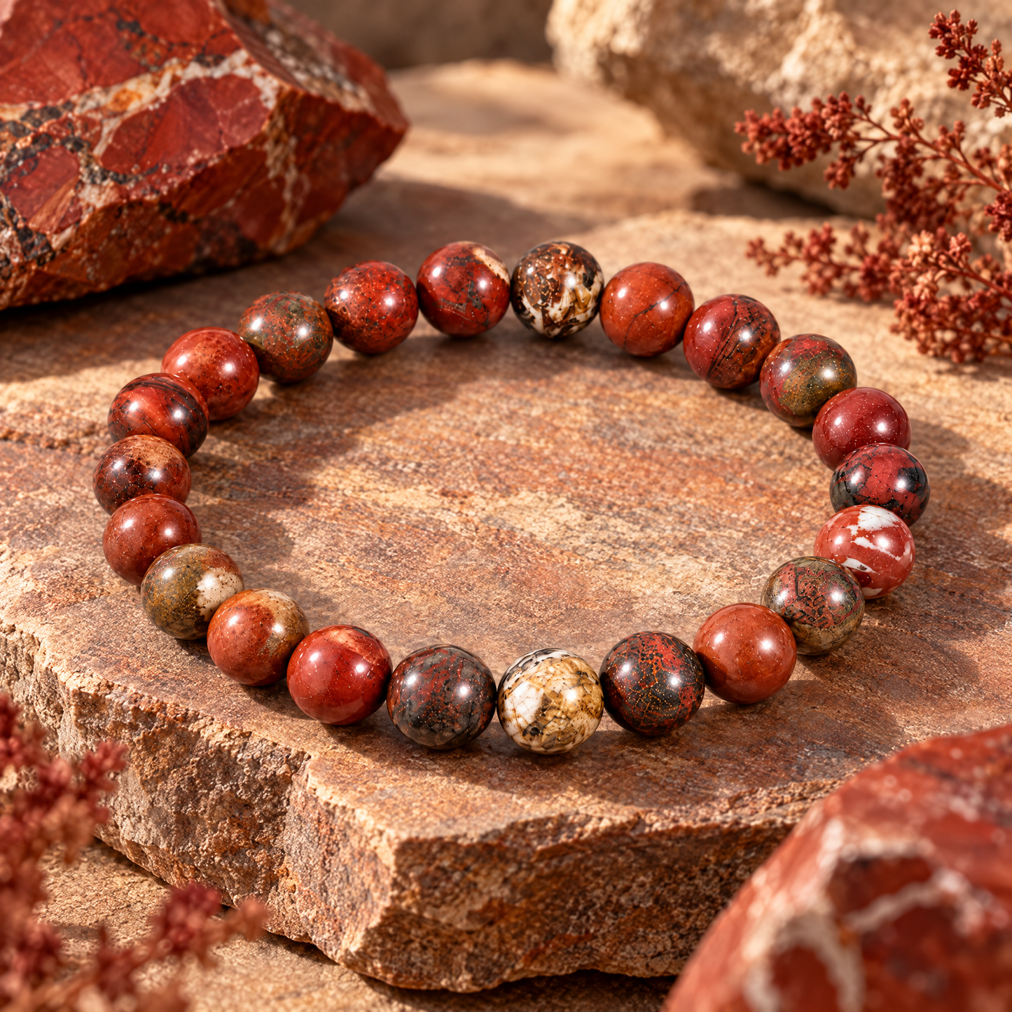 Red Jasper 'Rooted' Bracelet