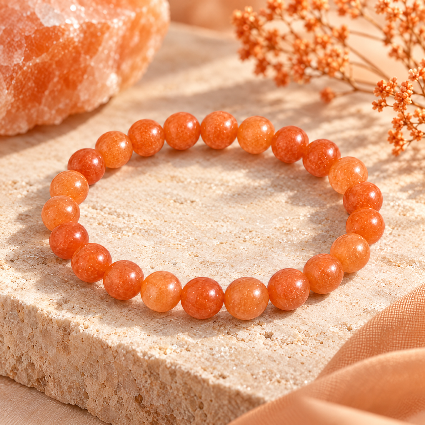 Orange Chalcedony 'Flourish' Bracelet