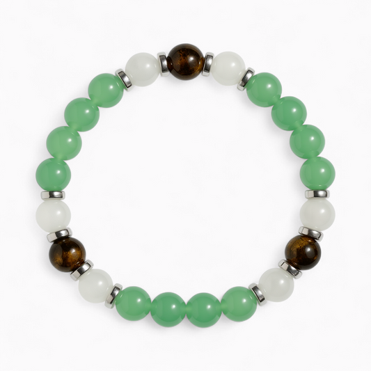 White Jade & Green Aventurine 'Renewal' Bracelet
